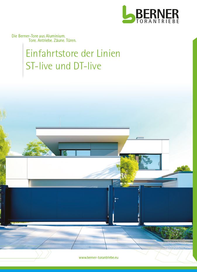 Prospekt der Berner Einfahrtstore ST-live und DT-live