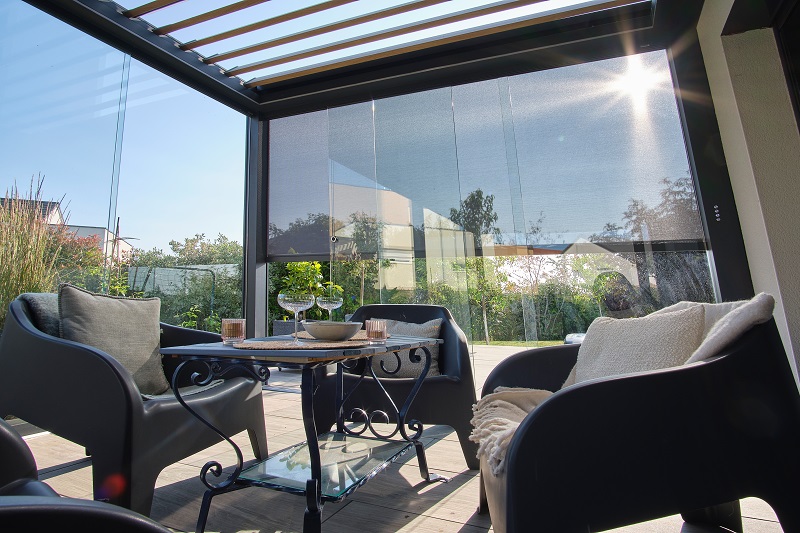 Berner Living Pergola im Showroom