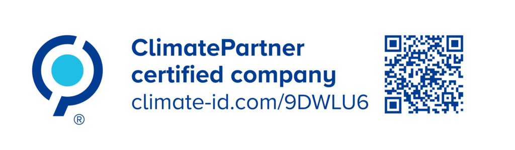 ClimatePartner Company label with QR-Code