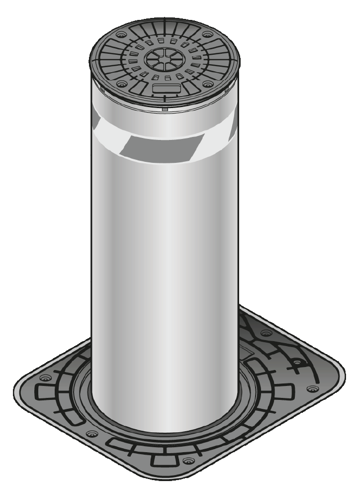 Halbautomatischer Absperrpoller von Berner