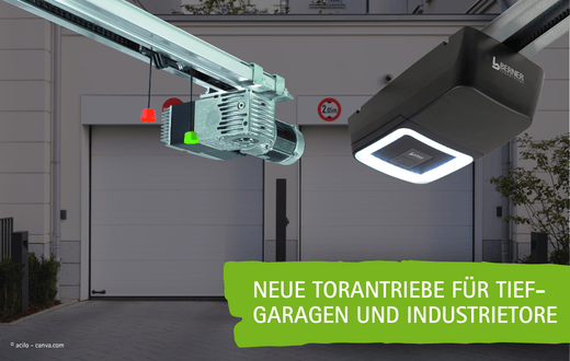 Newsvorschau neue Tiefgaragentorantriebe
