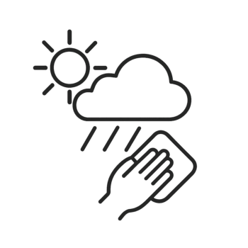 Icon wetterbeständig und pflegeleicht