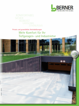Prospekt Berner Tiefgaragentorantriebe GA501 und GA901