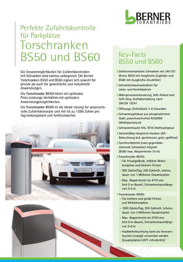 Prospekt Berner Torschranken